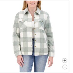 SAGE Ladies' Plush Shirt Jacket - GREEN